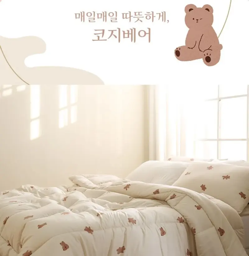 (預購)【韓國冬被】正韓🇰🇷慵懶熊熊🐻雙材質冬被