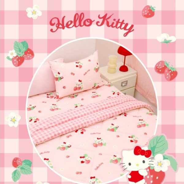 (預購)【韓國限定】Hello Kitty聯名寢具第2彈-kitty四季被+枕套組