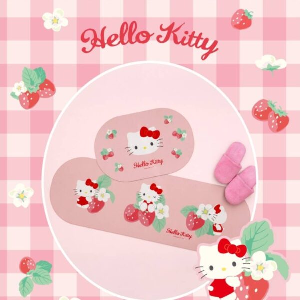 (預購)【韓國限定】Hello Kitty聯名寢具第2彈-Kitty可水洗柔軟矽藻土地墊