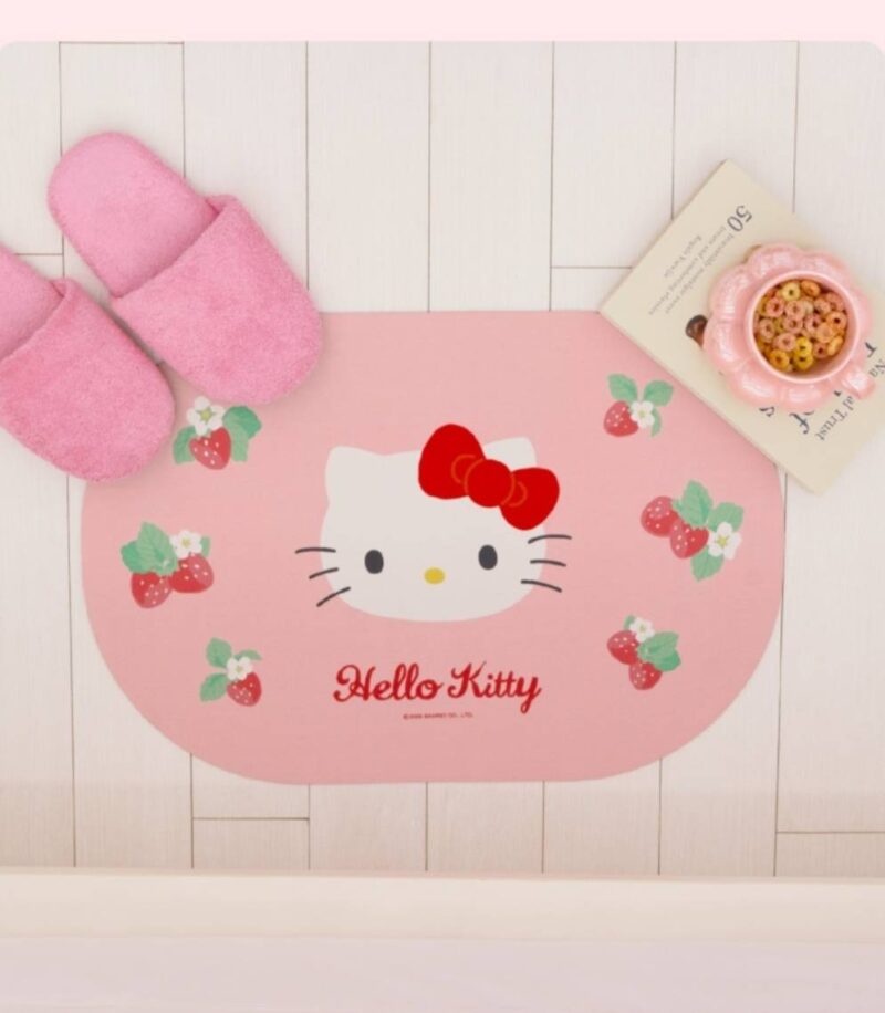 (預購)【韓國限定】Hello Kitty聯名寢具第2彈-Kitty可水洗柔軟矽藻土地墊