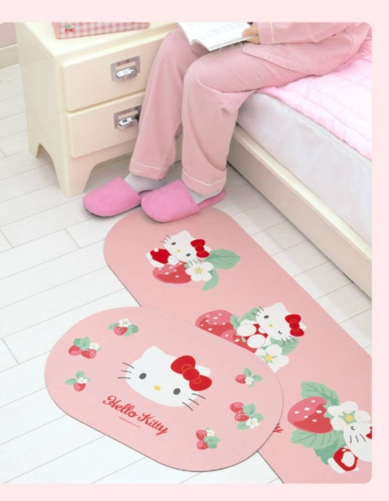 (預購)【韓國限定】Hello Kitty聯名寢具第2彈-Kitty可水洗柔軟矽藻土地墊