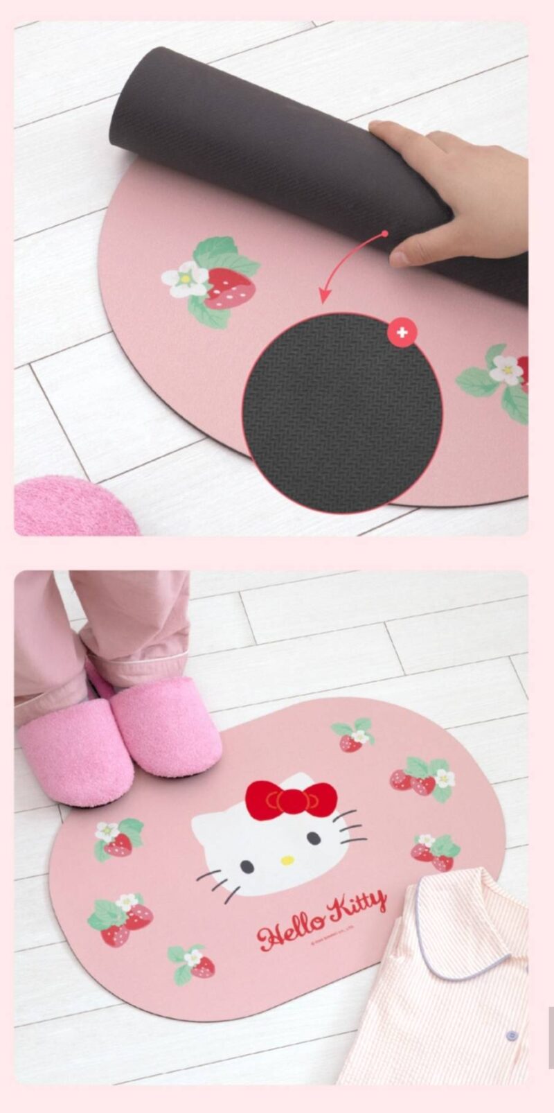 (預購)【韓國限定】Hello Kitty聯名寢具第2彈-Kitty可水洗柔軟矽藻土地墊
